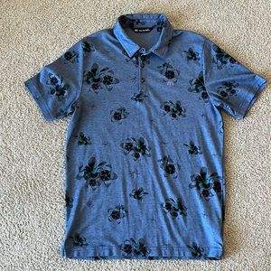 Travis Mathew floral design golf shirt